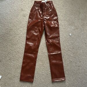New with tags! Abercrombie and Fitch straight leg vegan leather pants